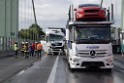 Schwerer LKW VU PKlemm A 4 Rich Olpe auf der Rodenkirchener Bruecke P031